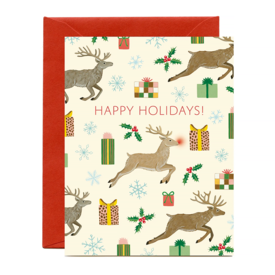 Yeppie Paper Yeppie Paper Holiday Box Card Set of 8 - Reindeer