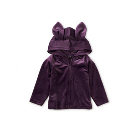 Tea Collection Tea Collection Bunny Ears Velour Baby Hoodie - Purple Punch