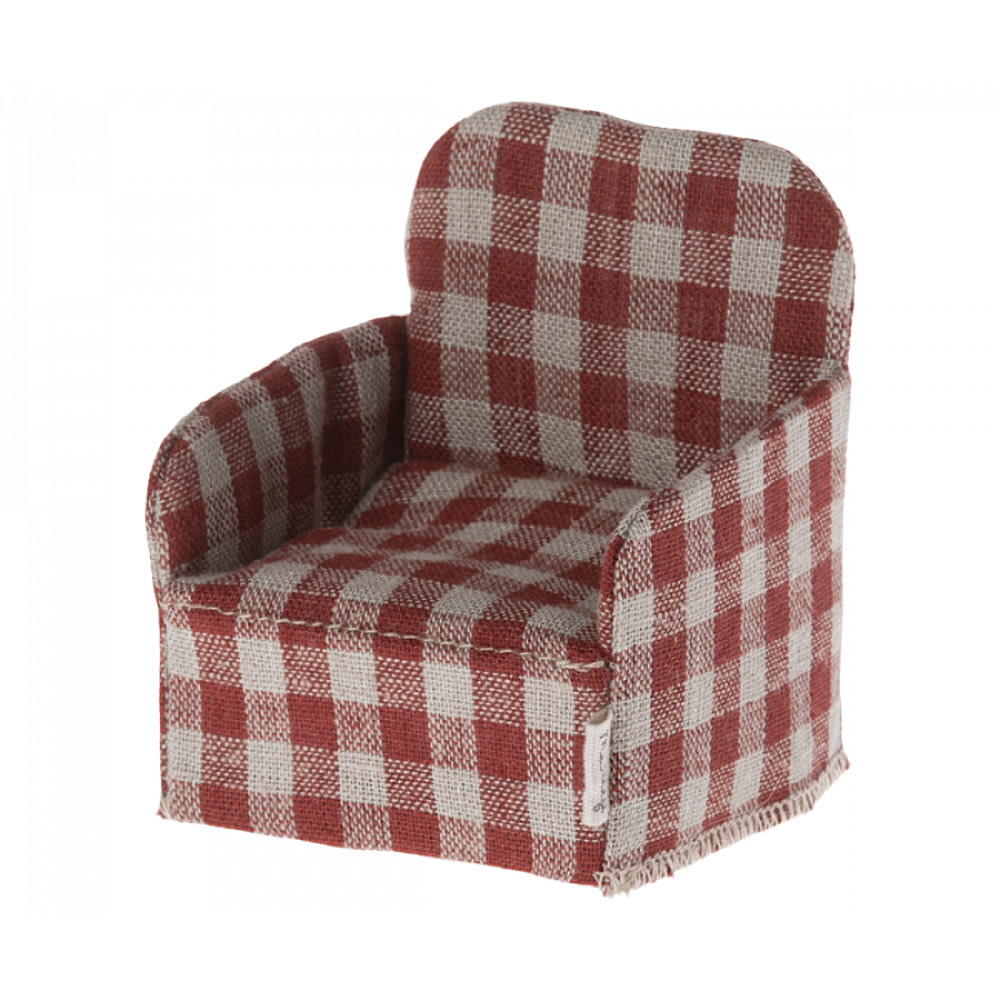 Maileg Mouse Chair - Red Plaid
