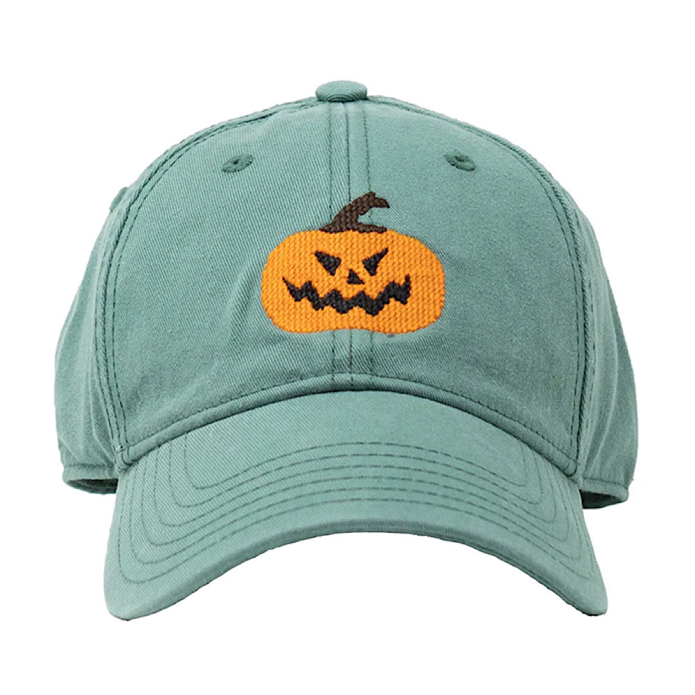 Harding Lane Kids Baseball Hat - Jack-O-Lantern - Moss Green