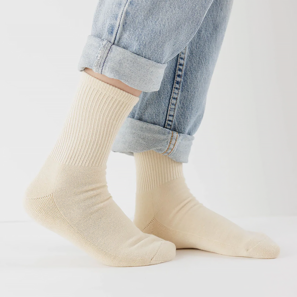 Baggu Ribbed Socks - Ecru