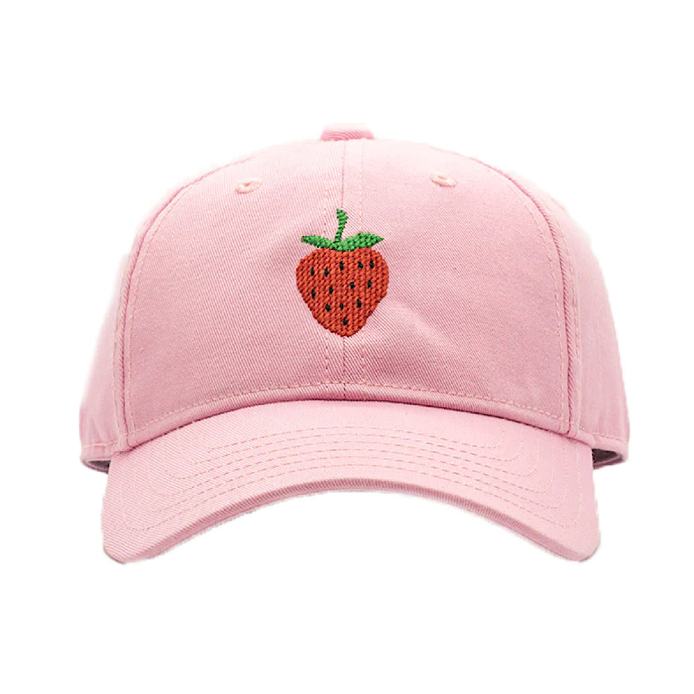 Harding Lane Kids Strawberry Baseball Hat - Light Pink