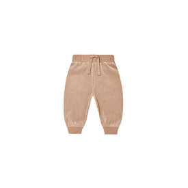Quincy Mae Quincy Mae Velour Relaxed Sweatpants - Blush
