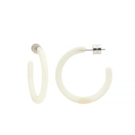 Machete Machete - Mini Hoop Earrings - Cream Dot