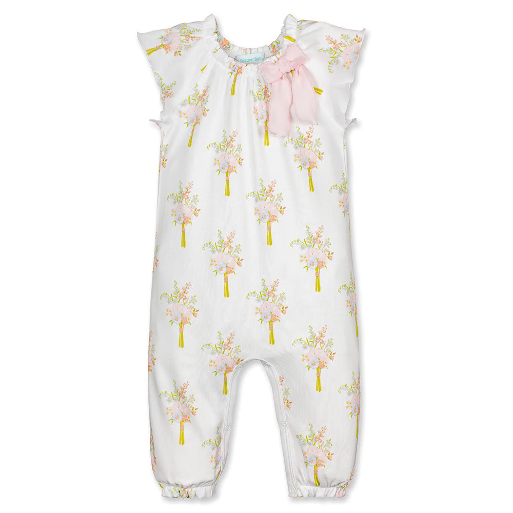 Feather Baby Bow Romper - Cassidy