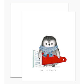 Dear Hancock Dear Hancock Card - Penguin with Snow Scraper
