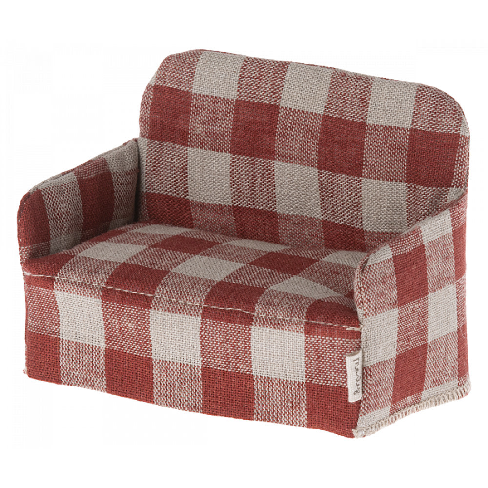 Maileg Mouse Couch - Red Plaid