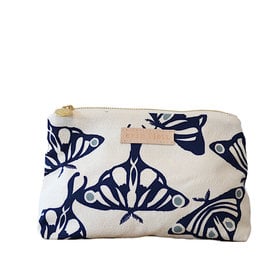 Erin Flett Erin Flett Laura Bag - Navy Luna - Natural Zip