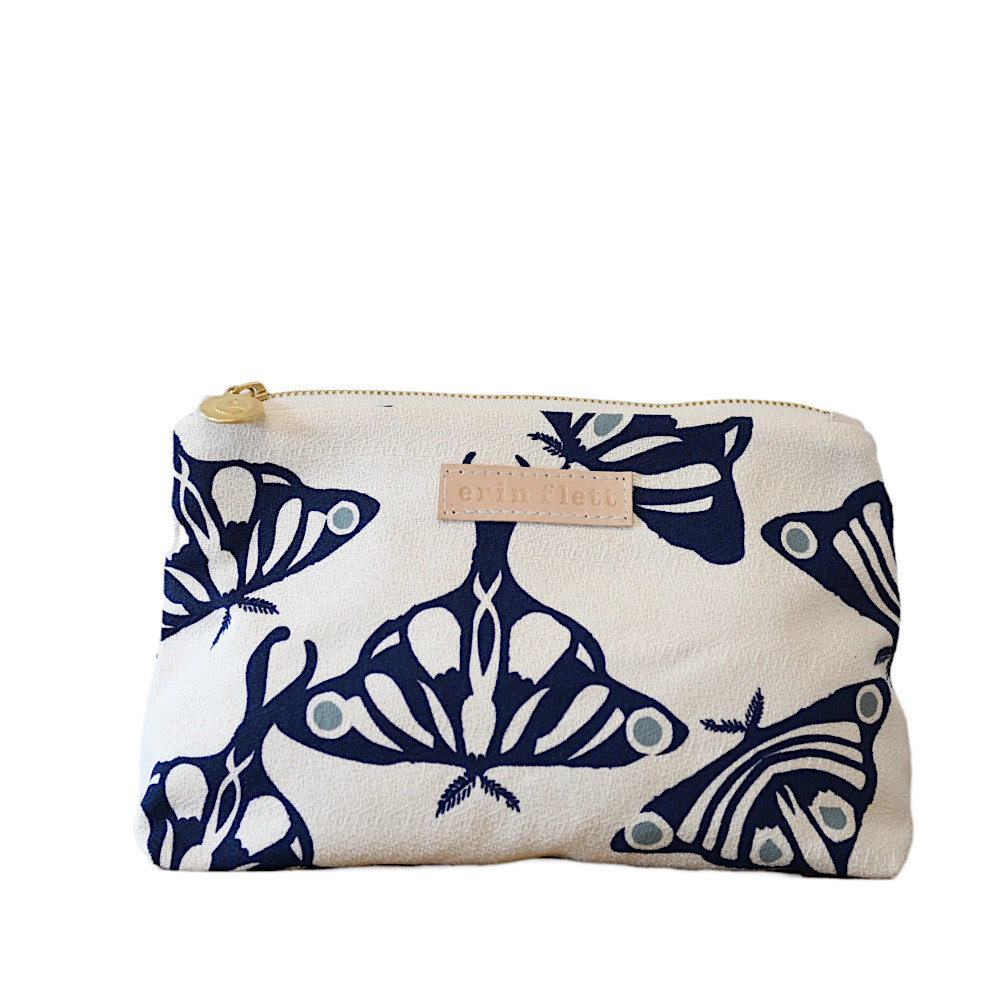 Erin Flett Erin Flett - Laura Bag - Navy Luna - Natural Zip