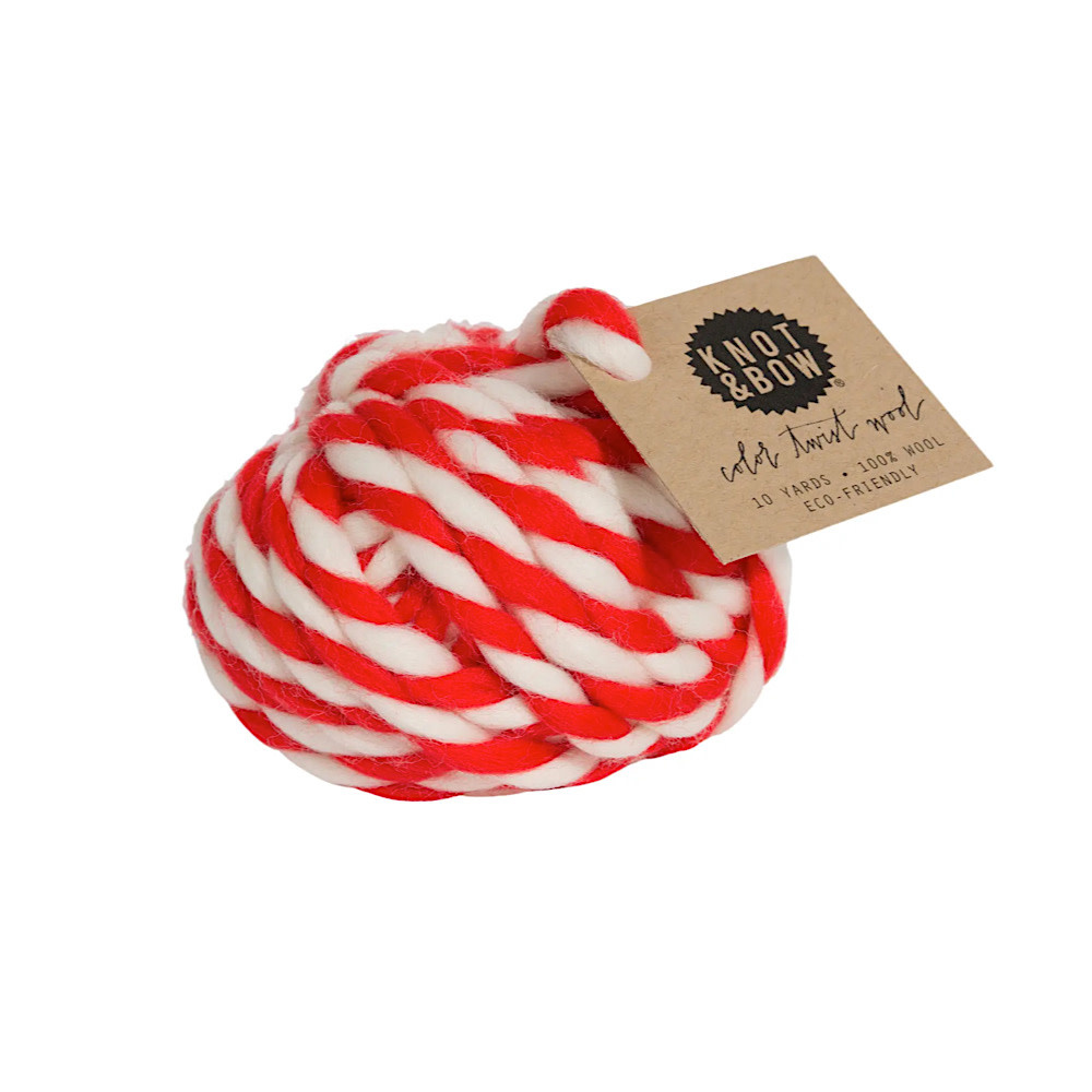 Knot & Bow Knot & Bow Twist Wool Ball - Warm Red