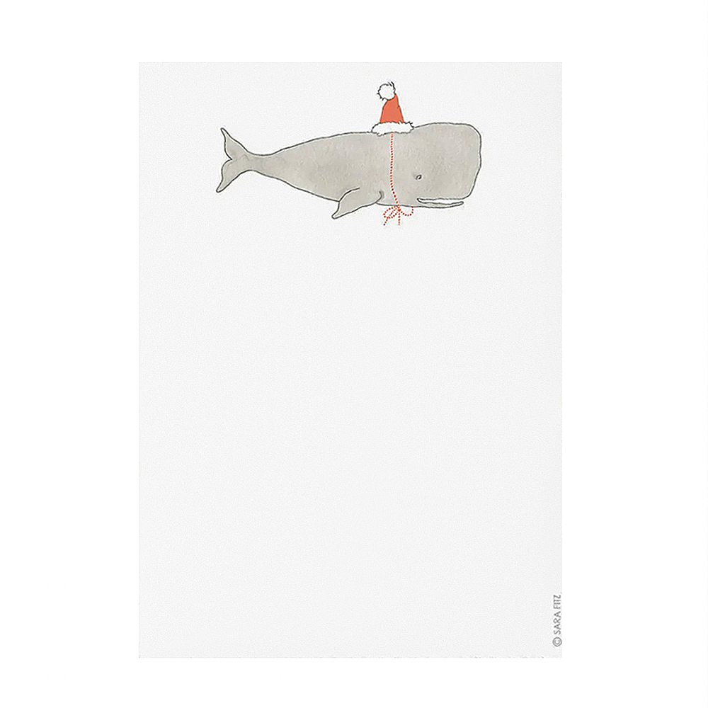 Sara Fitz Sara Fitz Notepad - Santa Whale