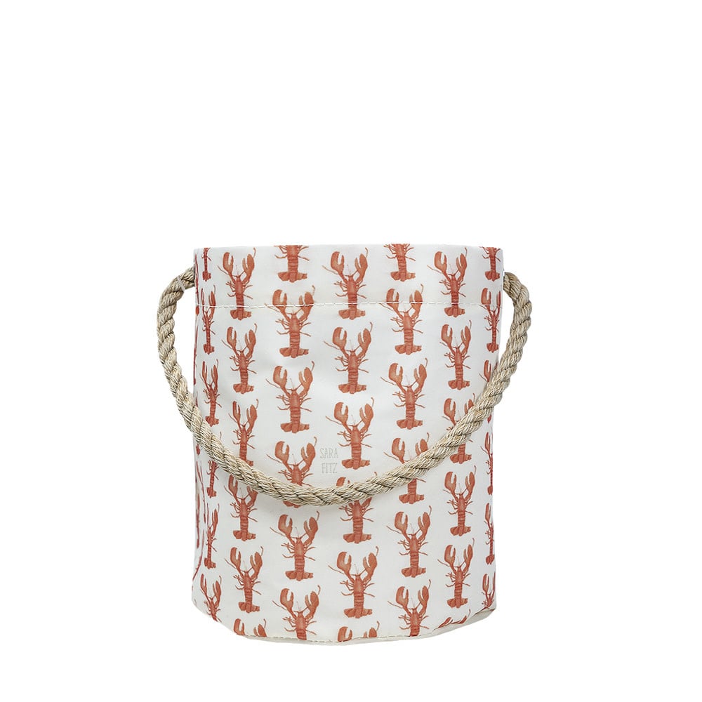 Sea Bags x Sara Fitz - Lobster - Bucket Bag - Hemp Handle