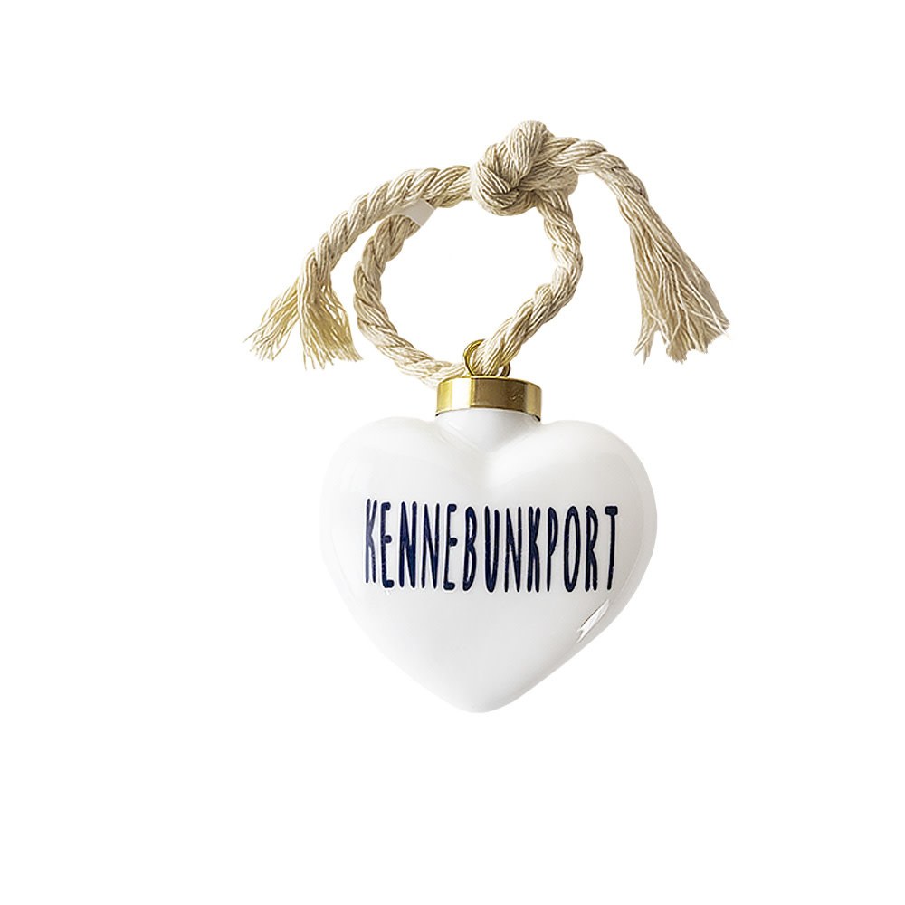 Cleary's on Grafton Custom Heart Ornament - Kennebunkport