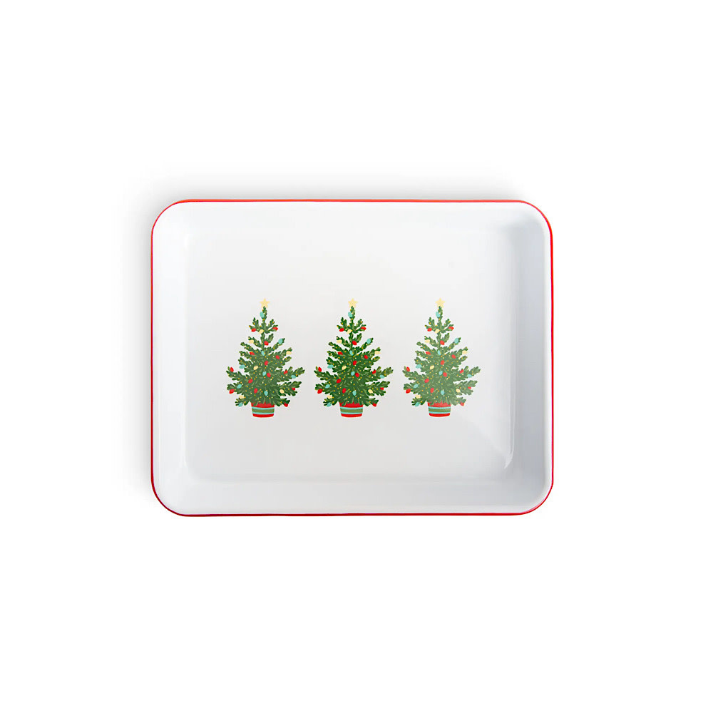 Crow Canyon Home Crow Canyon Home x Helmsie Christmas Tree Rectangle Tray - Small