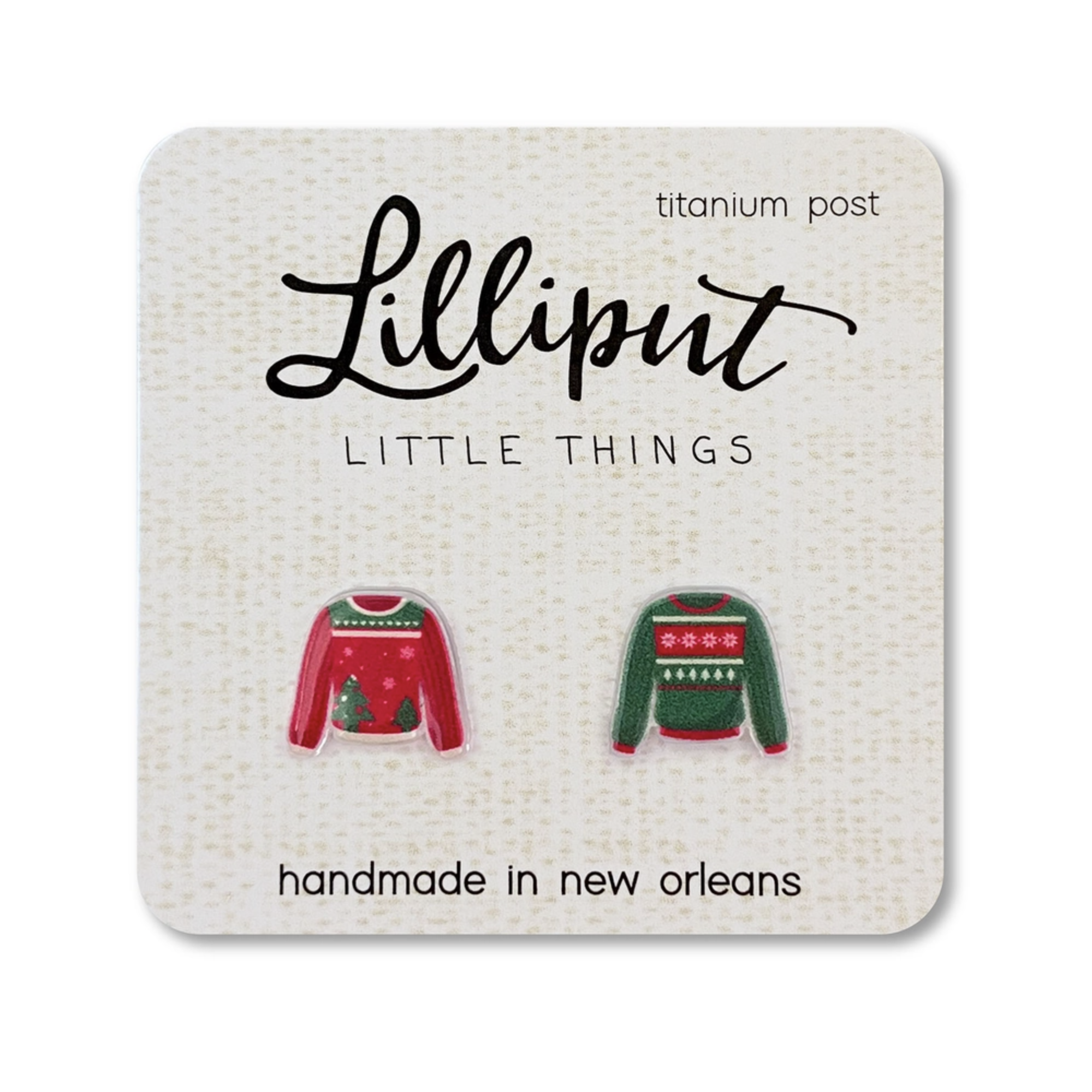 Lilliput Little Things Earrings - Ugly Christmas Sweater