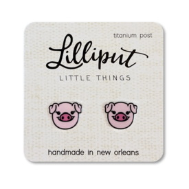 Lilliput Little Things Lilliput Little Things Earrings - Pink Piggy