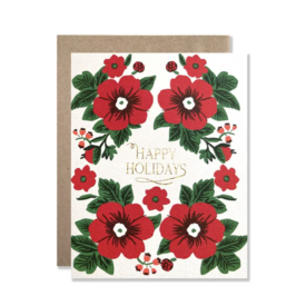 Hartland Cards Hartland Cards - Happy Holidays Poinsettia Card