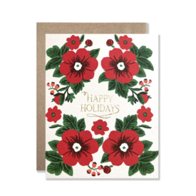 Hartland Cards Hartland Cards - Happy Holidays Poinsettia