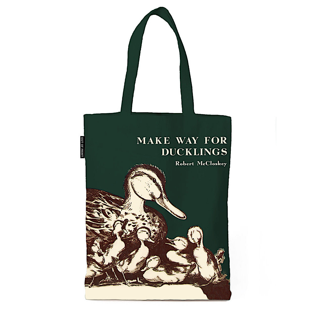 Out Of Print Tote - Make Way For Ducklings - Green