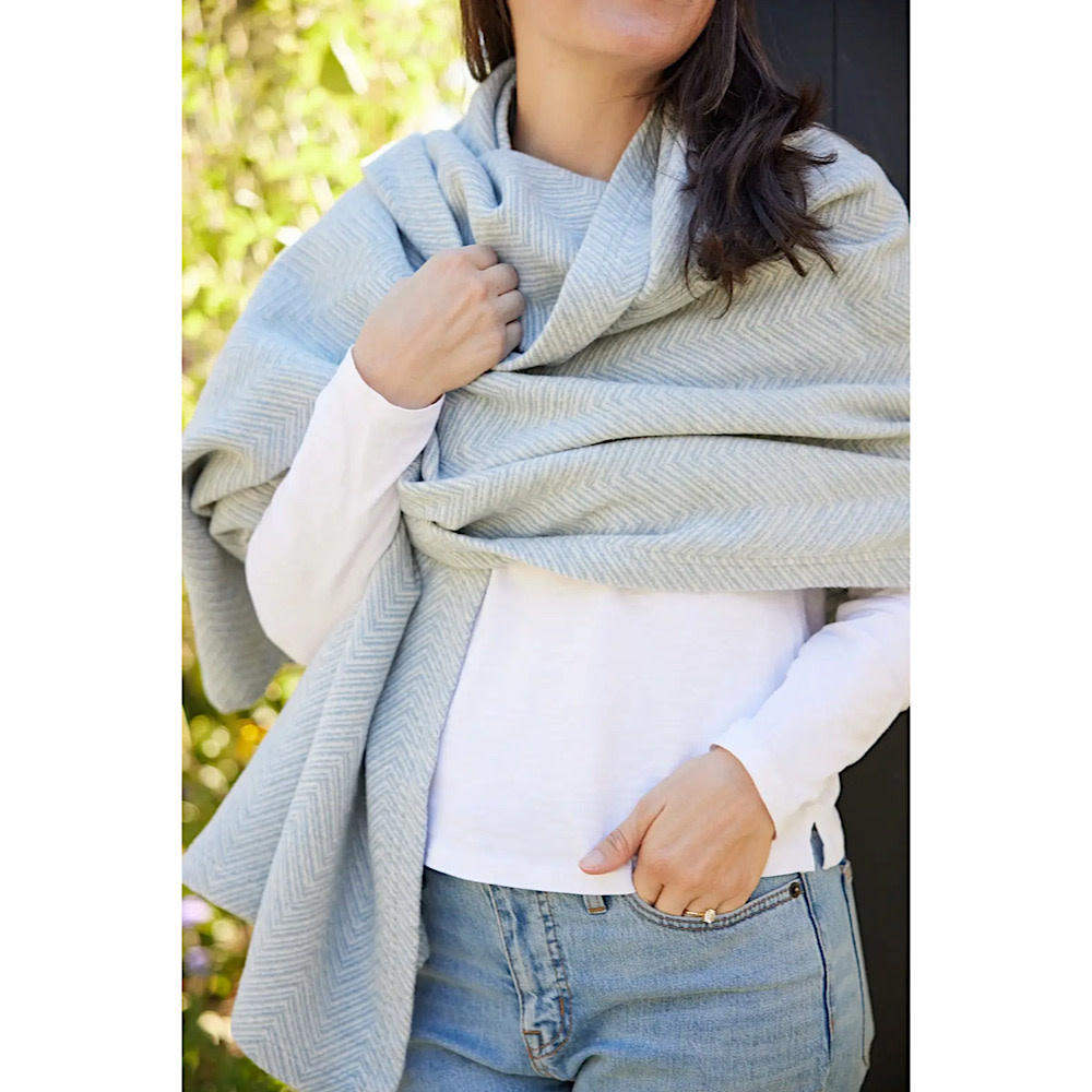 ChappyWrap Herringbone Shawl - Fog