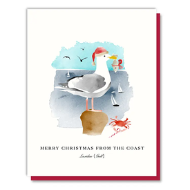 Driscoll Design Driscoll Design Card - Box of 8 - Christmas Seagull