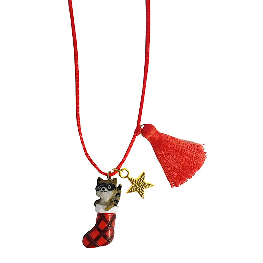 Gunner & Lux Gunner & Lux Holiday Raccoon Necklace