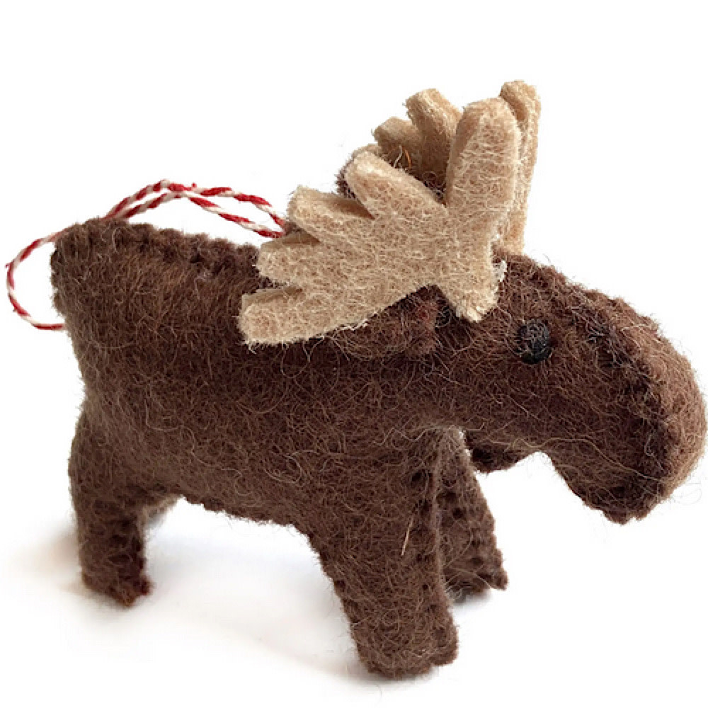 Ornaments 4 Orphans Moose Felt Wool Ornament