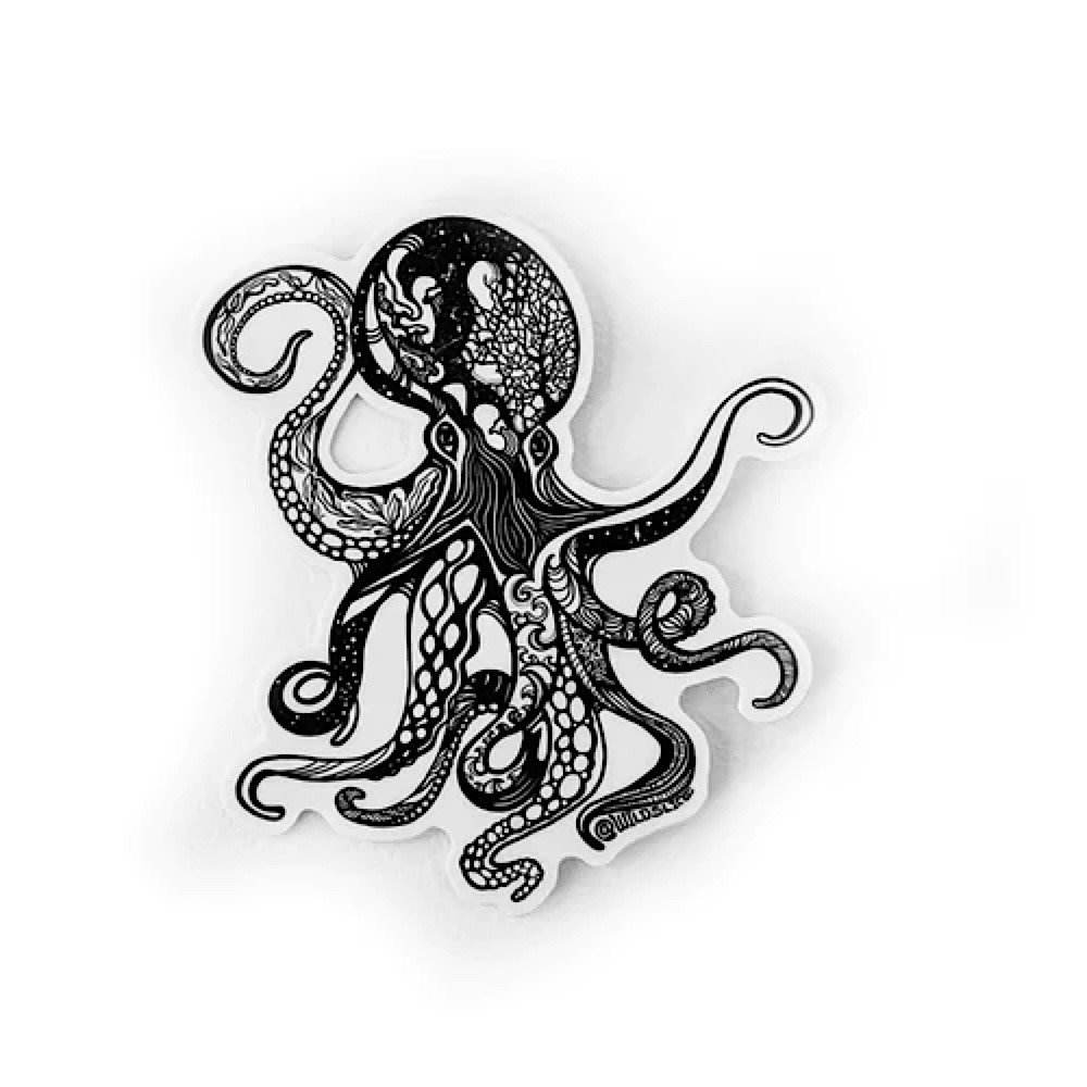 Wild Slice Design - Poseidon the Octopus Sticker