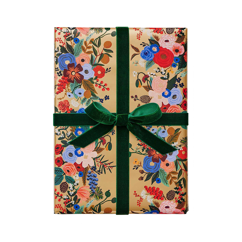 Rifle Paper Co. - Continuous Wrapping Paper - Holiday Garden Party