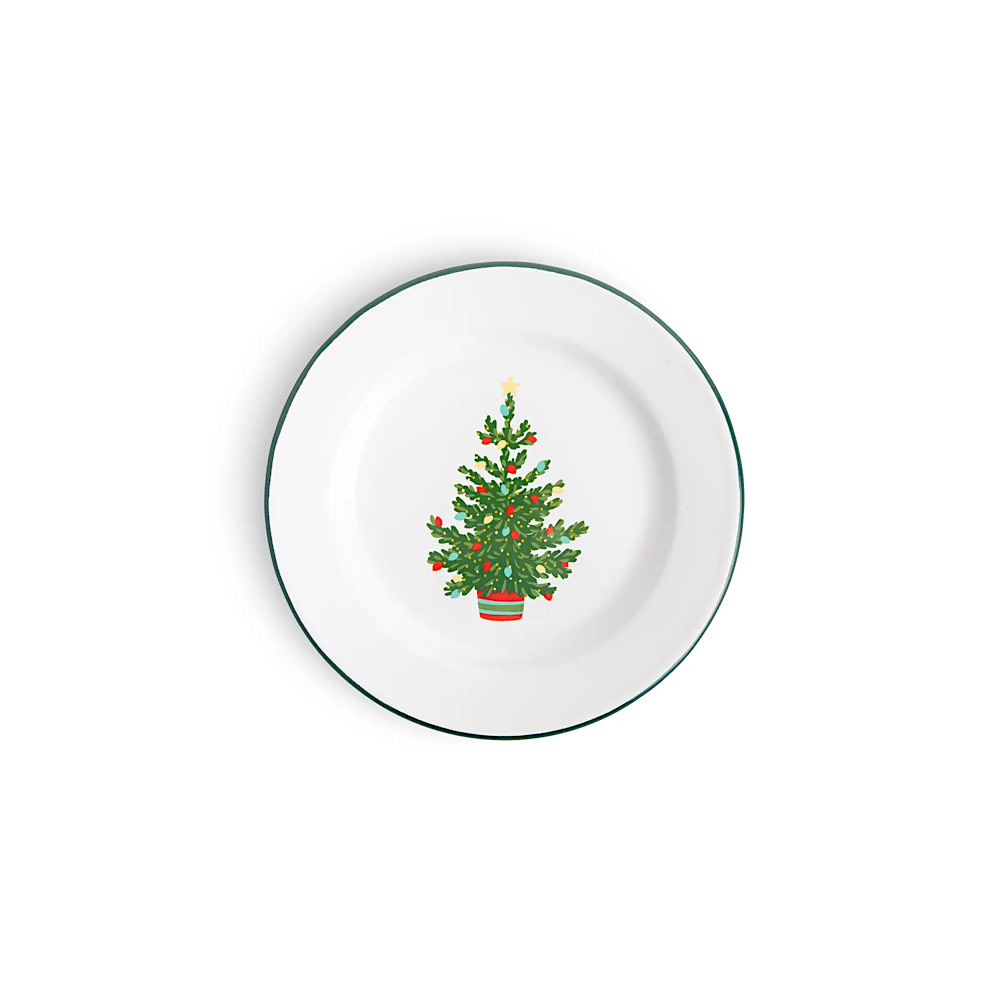 Crow Canyon Home x Helmsie Christmas Tree Flat Salad Plate
