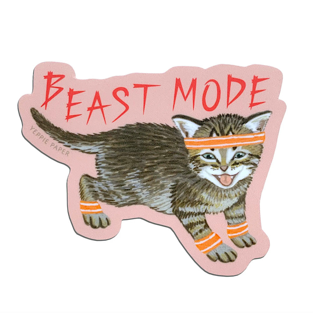 Yeppie Paper Yeppie Paper - Beast Mode Kitten Sticker