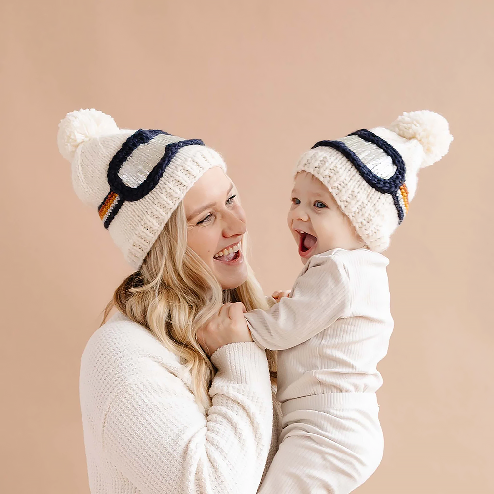 The Blueberry Hill Baby Hat Ski Goggles Retro