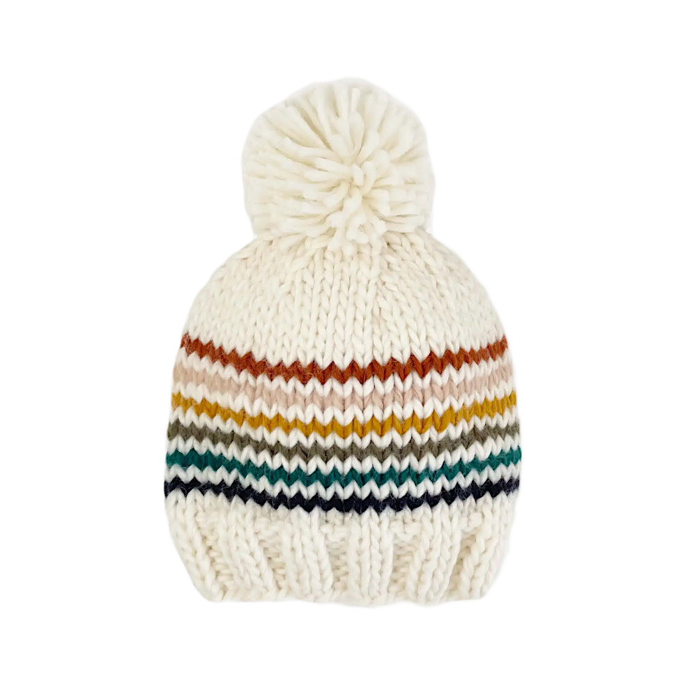 The Blueberry Hill The Blueberry Hill Rainbow Stripe Hat Retro
