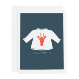 Ramus & Co Ramus & Co. Card - Lobster Sweater Welcome Little One