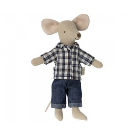 Maileg Maileg Mouse - Dad Plaid Shirt