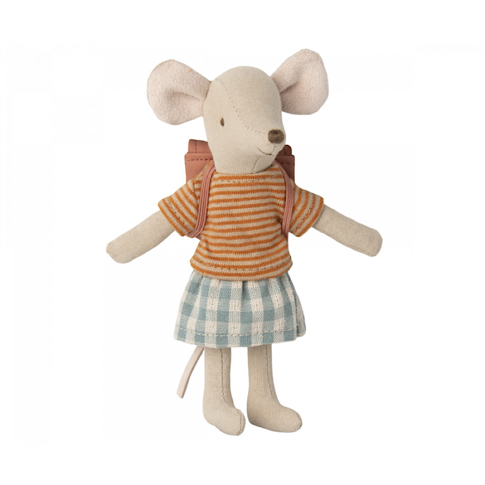 Maileg Maileg Big Sister Mouse - Tricycle - Rose Bag