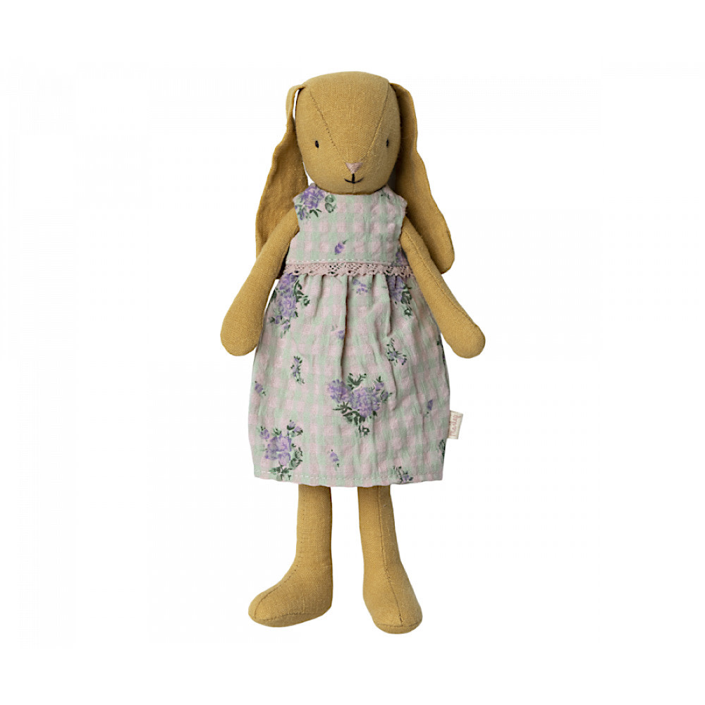 Maileg Bunny - Dusty Yellow in Dress- Size 2