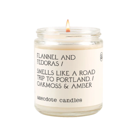 Anecdote Candles Anecdote Candles - 7.8oz Jar - Flannel & Fedoras