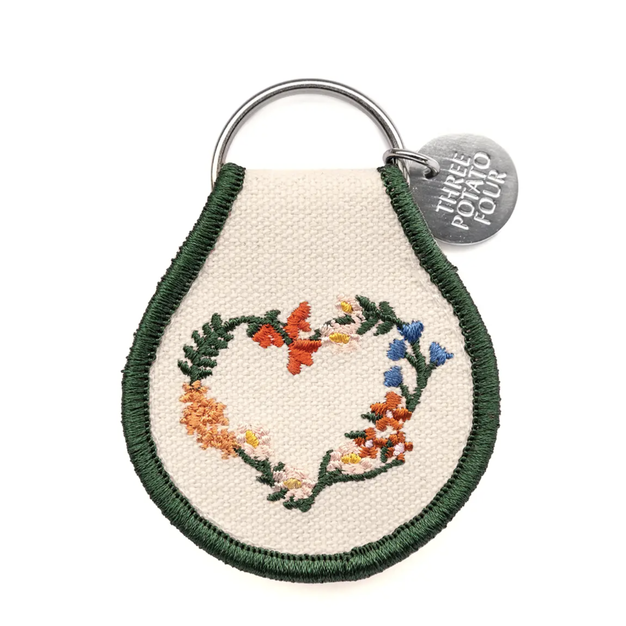 Three Potato Four - Patch Keychain - Floral Wreath