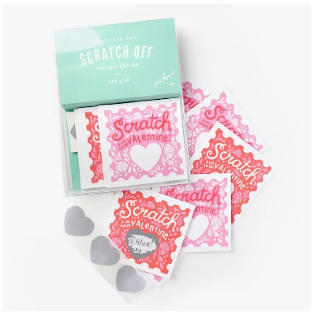 Inklings Paperie Inklings Paperie - Scratch-Off - Floral Valentines - Pack of 18