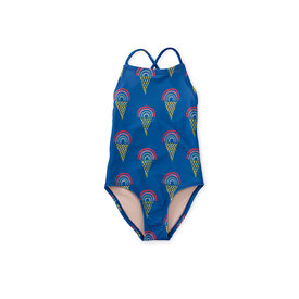 Tea Collection Tea Collection Cross Back One-Piece Swimsuit - Rainbow Ice Cream