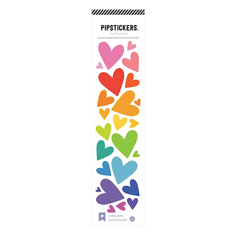 Pipsticks Pipsticks Sticker Sheet - Jumbled Hearts