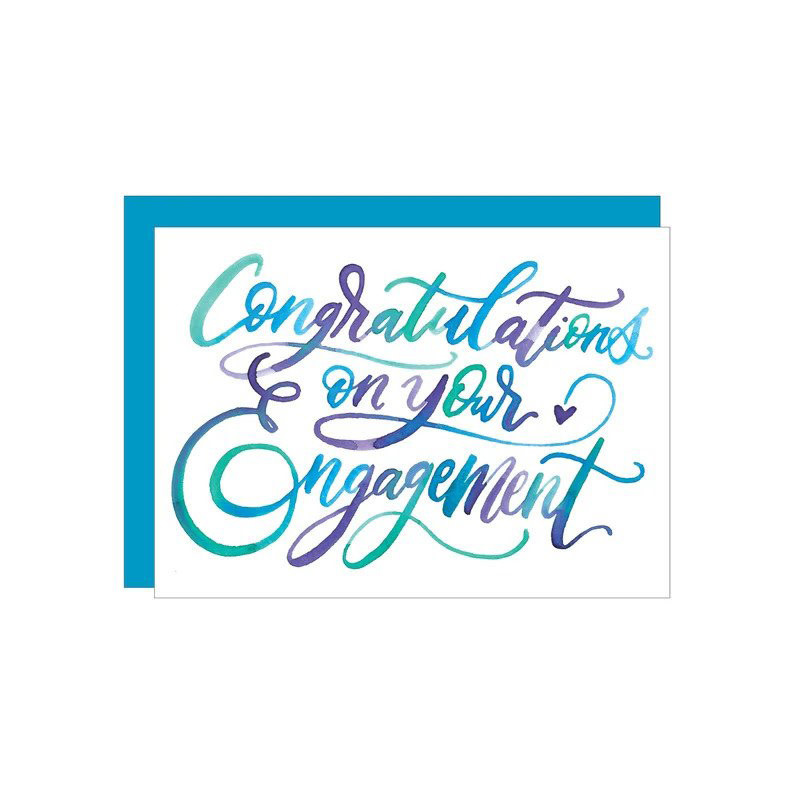 Katie Elizabeth Lettering + Design Katie Elizabeth Card - Congrats On Your Engagement