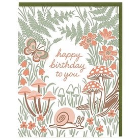 Smudge Ink Smudge Ink - Garden Snail Happy Birthday Card