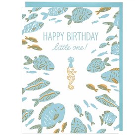 Smudge Ink Smudge Ink - Seahorse Birthday Card