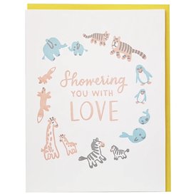 Smudge Ink Smudge Ink - Stuffed Animals Baby Card