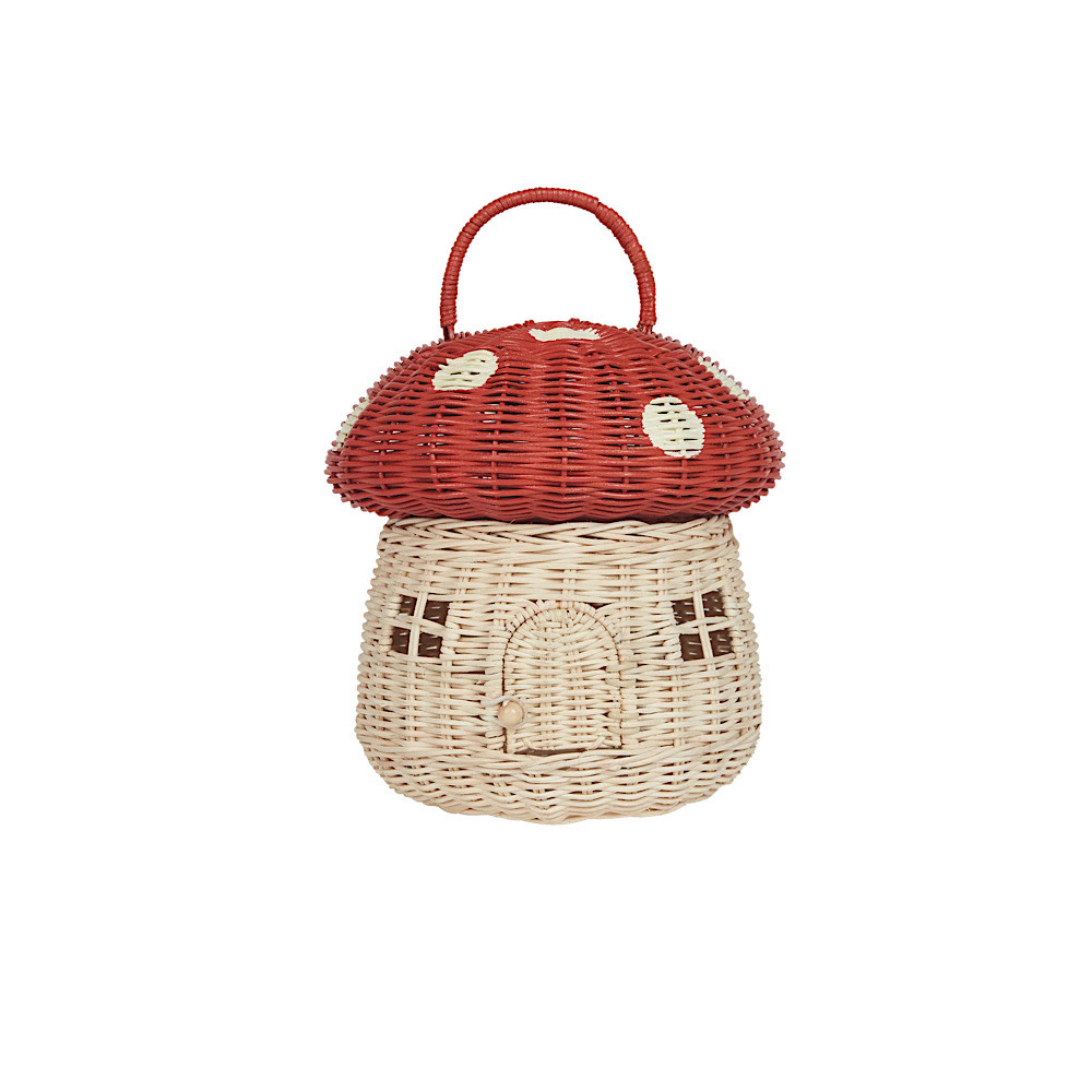 Olli Ella Olli Ella Mushroom Basket - Red