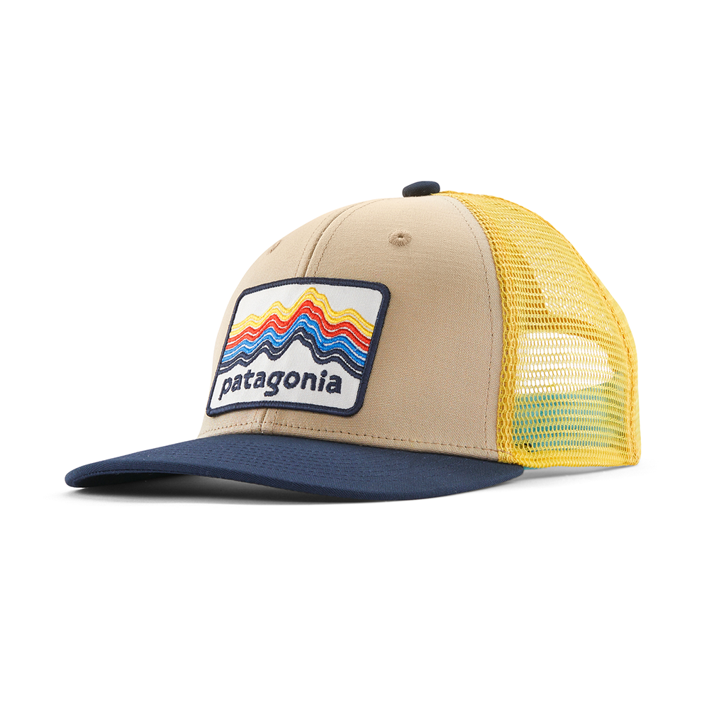 Patagonia Kids Trucker Hat - Ridge Rise Stripe: Oar Tan