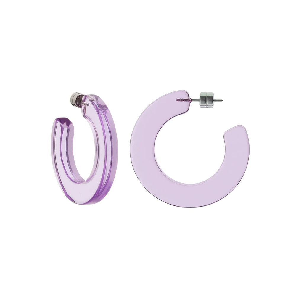 Machete Machete - Kate Hoop Earrings - Clear Iris