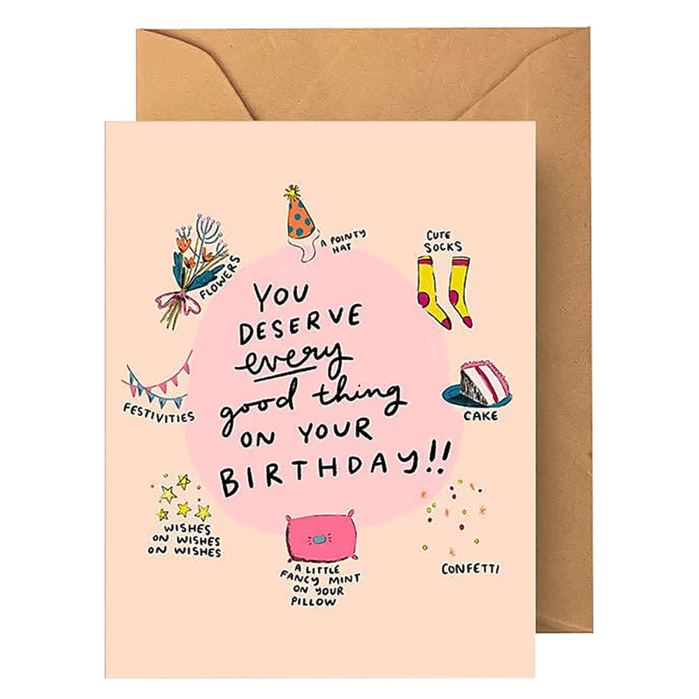 Abbie Ren Illustration - You Deserve Every Good Thing Birthday Card